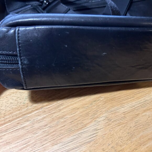 Womens Porter Yoshida & Co Japan Black Leather Messenger Laptop Briefcase Bag - Picture 13 of 16